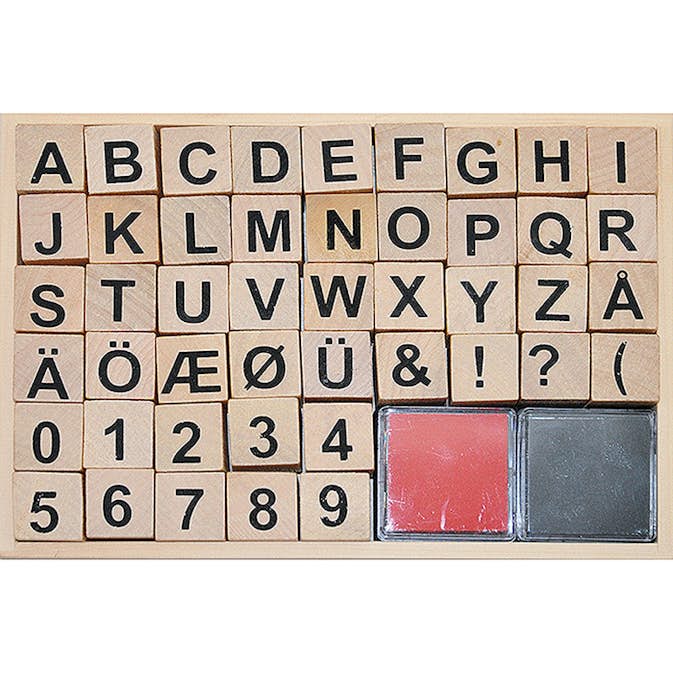 Stämplar ABA Skol Bokstäver Bokstäver Siffror 46 st
