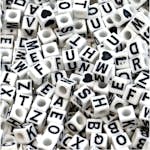 Plastpärlor ABA Skol A-Z 300 st