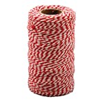Bomullssnöre ABA Skol Röd/vit 100 M x2 mm