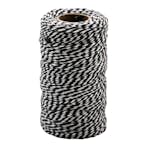 Bomullssnöre ABA Skol Svart/vit 100 M x2 mm