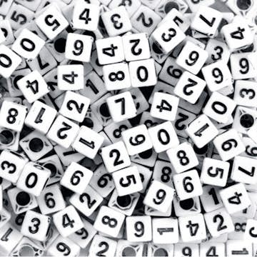 Plastpärlor ABA Skol Siffror 300 st