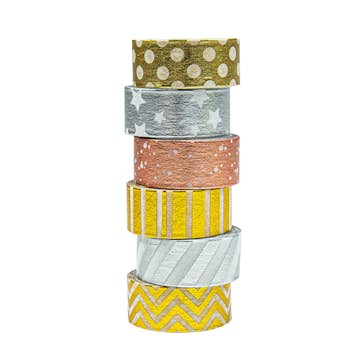 Washitejp ABA Skol Metallfärger 6 Olika