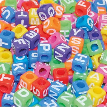 Plastpärlor ABA Skol A A Z 300 st