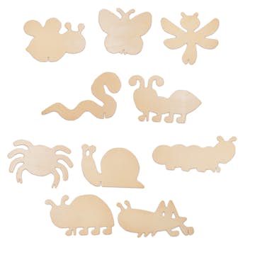 Träfigurer ABA Skol Med Hållare 10 Olika