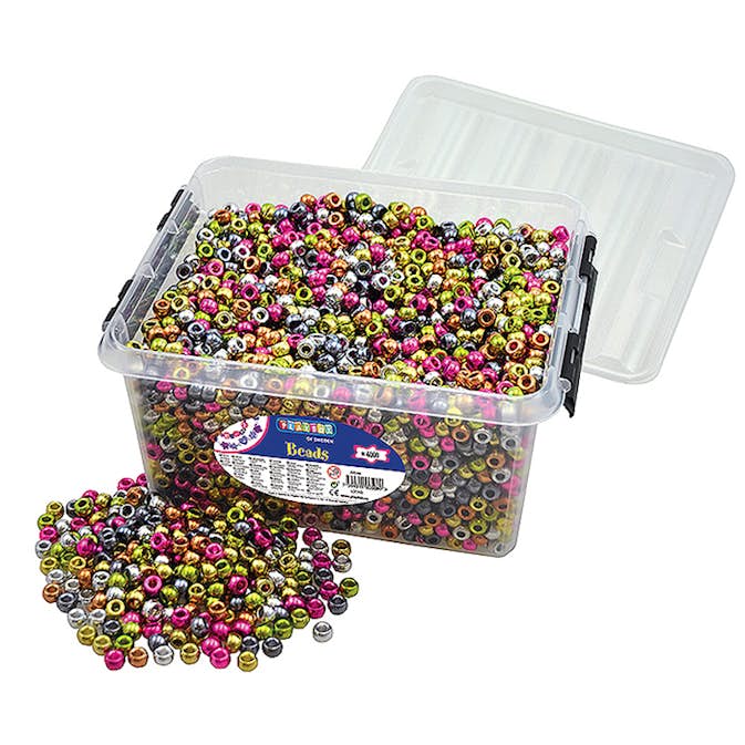 Kongopärlor ABA Skol Metallic I Plastback 4000 st