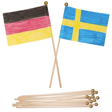 Flaggstänger ABA Skol I Trä 12 st