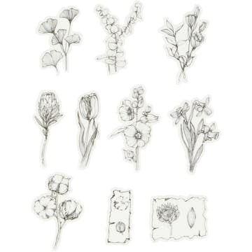Stickers Creativ Company Washi Blommor Stl 30-50 mm 30 St/1 Förp