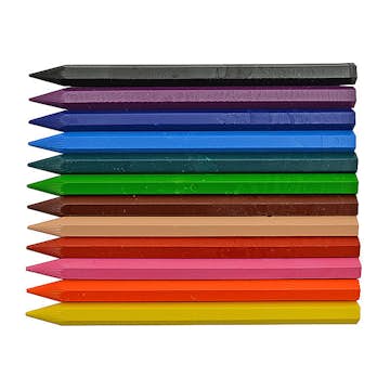 Plastkritor ABA Skol 12 Färger