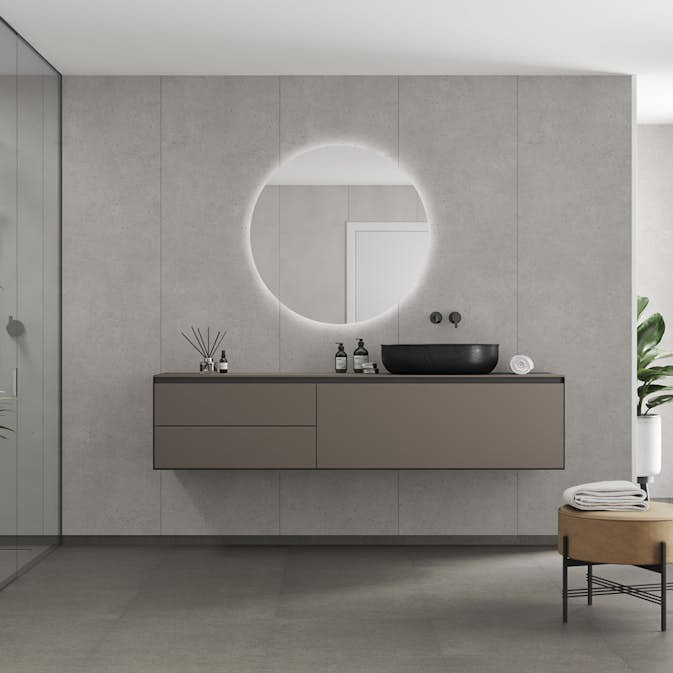Våtrumsskiva Fibo 2490-M10 GEM Rough Cement 10x620x2400 mm