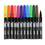Textiltuschpennor Jovi 12 Färger