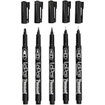 Tusch Creativ Company Permanent Svart Spets 2X0,6+2X0,8+1,3 mm 5 St/1 Förp