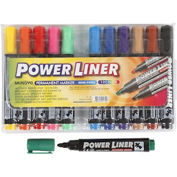 Power Liner Creativ Company Mixade Färger Spets 1,5-3 mm 12 St/1 Förp