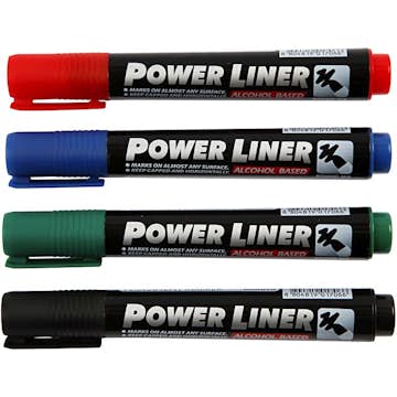 Power Liner Creativ Company Mixade Färger 4 St/1 Förp