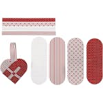 Materialset Creativ Company Flätade Hjärtan Röd/Vit, Stl 14,5x10 cm 8 Set/1 Förp