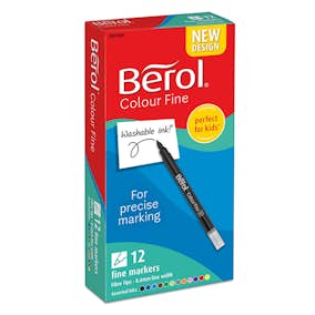 Tuschpennor Berol Colour Fine 12 Färger