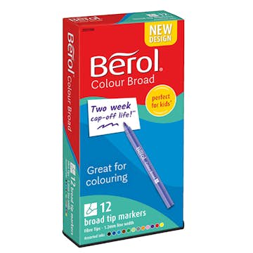 Tuschpennor Berol Colour Broad 12 Färger