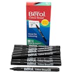 Tuschpennor Berol Colour Broad 12 Svarta Pennor