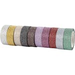 Glittertejp/Washitejp Creativ Company Mixade Färger 10X6 m/1 Förp