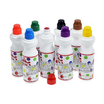 Flytande färg ABA Skol Chubbie Markers 8 Färger x75 ml
