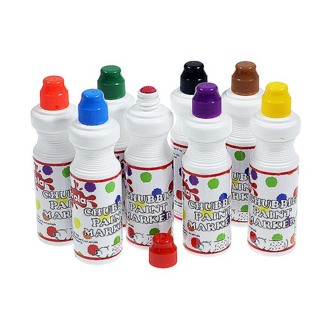 Flytande färg ABA Skol Chubbie Markers 8 Färger x75 ml
