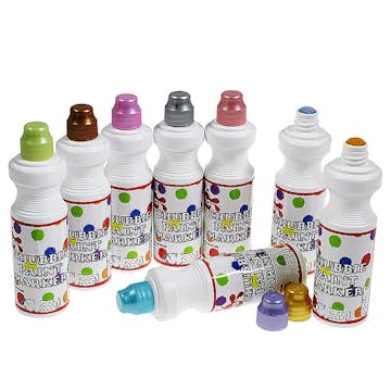 Flytande färg ABA Skol Chubbie Markers 8 MetallicFärger x75 ml