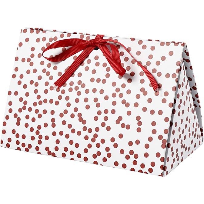 Presentask Creativ Company Röd Prickar Stl 15x7x8 cm 250 g 3 st/1 Förp