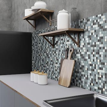 Kristallmosaik Arredo Grå/Silver Grå Mix 2,3x2,3 cm