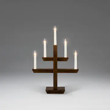 Adventsljusstake Gnosjö Konstsmide 2572 Träljusstake 5 Ljus