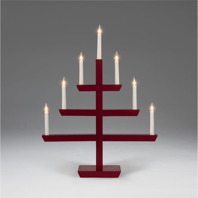 Adventsljusstake Gnosjö Konstsmide 2573 Träljusstake 7 Ljus