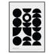Poster Gallerix Geometric Graphic Black No1