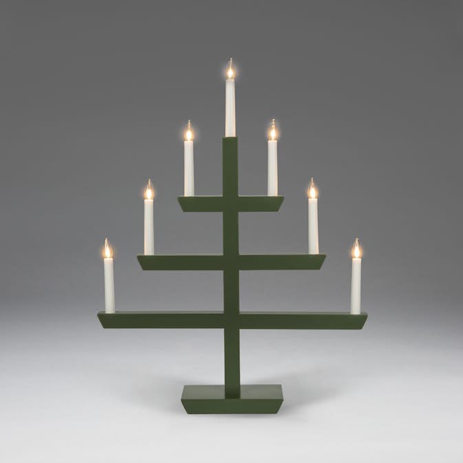 Adventsljusstake Gnosjö Konstsmide 2573 Träljusstake 7 Ljus