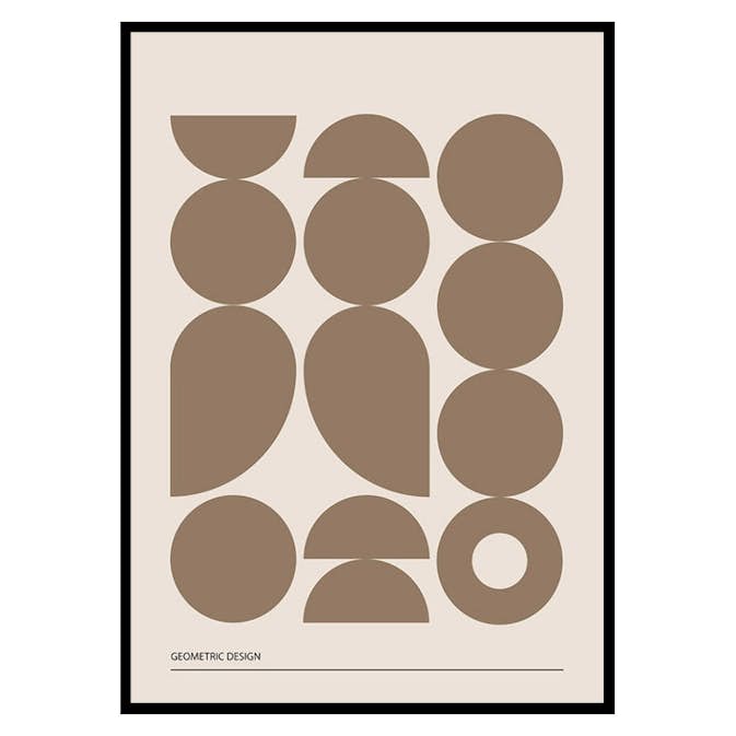 Poster Gallerix Geometric Graphic Beige No1