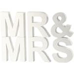 Bokstäver Creativ Company Vit Mr & Mrs 175 cm Djup 45 cm 1 Set