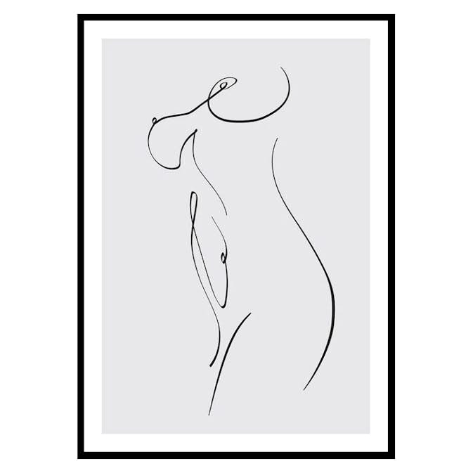 Poster Gallerix Curved Lines No2