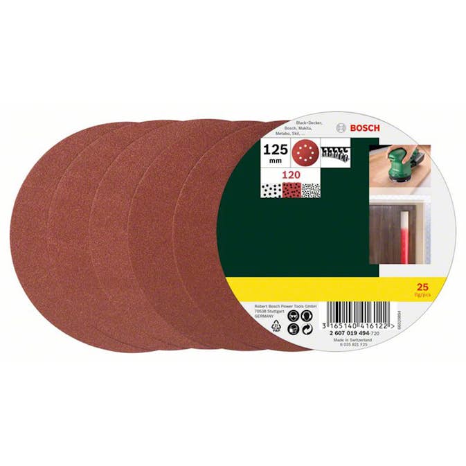 Slipark Excenter Bosch Power Tools 25-delars K120