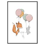 Poster Gallerix Animals And Balloons No1