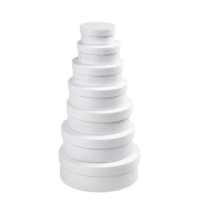 Askar Creativ Company 7-I-1 Runda Askar Vit 7 st/ 1 Set