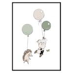 Poster Gallerix Animals And Balloons No2