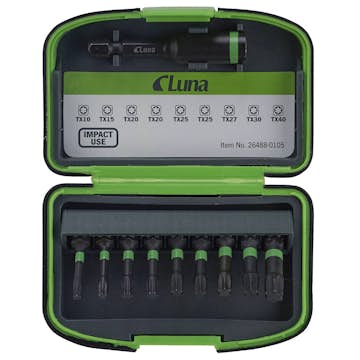 Bitssats Luna Tools 10 Delar Impact Torx
