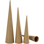 Höga Strutar Creativ Company Papier Maché H20-25-30 cm D4-5-6 cm 3 St/1 Förp