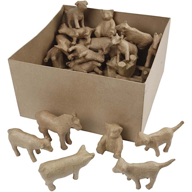 Minidjur Creativ Company Papier Maché 60 St/1 Förp