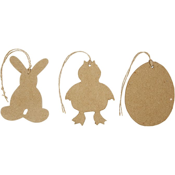 Påskdekorationer Creativ Company Hare Kyckling Ägg H10 cm 6 St/1 Förp