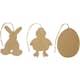 Påskdekorationer Creativ Company Hare Kyckling Ägg H10 cm 6 St/1 Förp