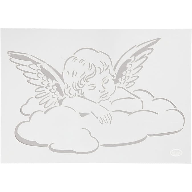 Schablon Creativ Company Stencil Ängel På Moln A4, 210x297 mm 1 St