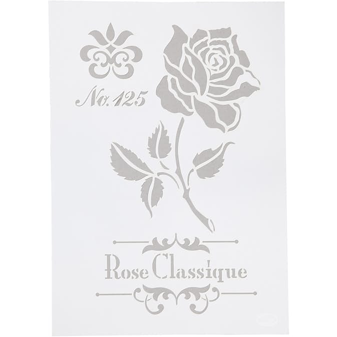 Schablon Creativ Company Stencil Ros A4 210x297 mm 1 St