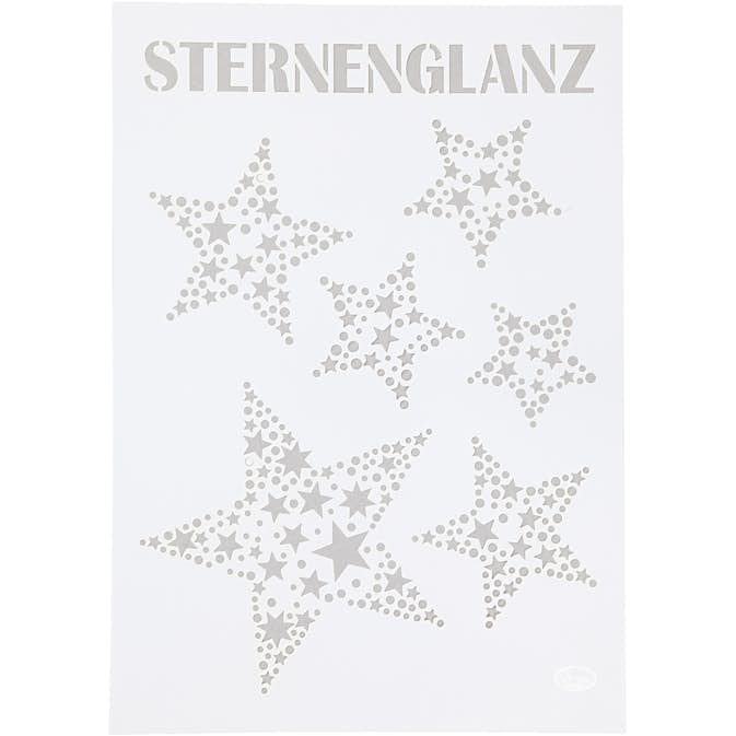 Schablon Creativ Company Stencil Stjärnglans A4 210x297 mm 1 St