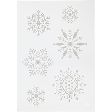 Schablon Creativ Company Stencil Snöflinga A4 210x297 mm 1 St