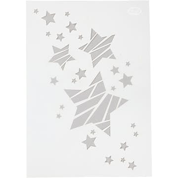 Schablon Creativ Company Stencil Stjärnor A4 210x297 mm 1 St