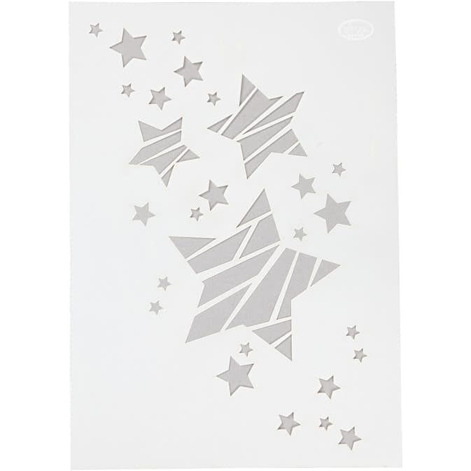 Schablon Creativ Company Stencil Stjärnor A4 210x297 mm 1 St