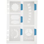 Schablon Creativ Company Stencil 5 Stora Motiv 12,5x17,5 cm 1 Ark